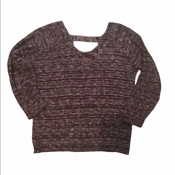 Susina V-neck back strap marled knit sweater. - Picture 11 of 11